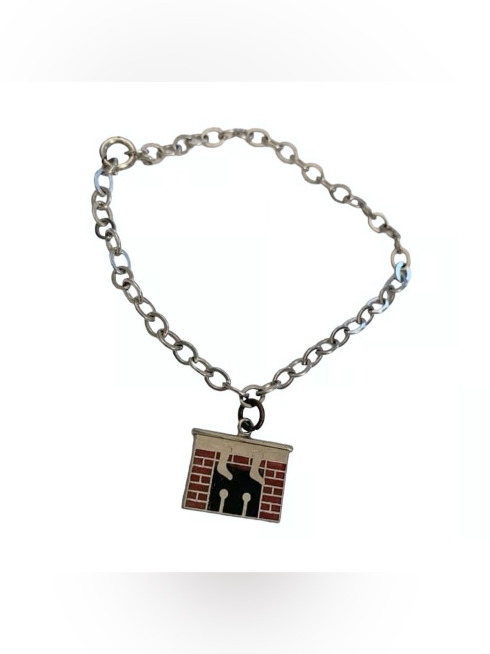 Vintage Fireplace & Stockings Charm Bracelet